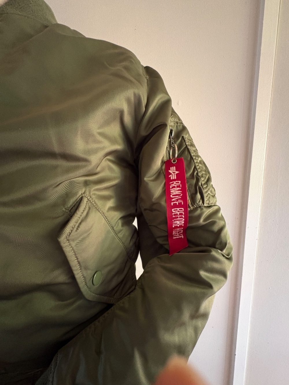 Size XS Alpha Industries MA-1 Military Bomber Flight Jacket Sage Green - Picture 9 of 14